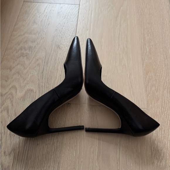 Zara Black Leather Heels - Picture 3 of 6